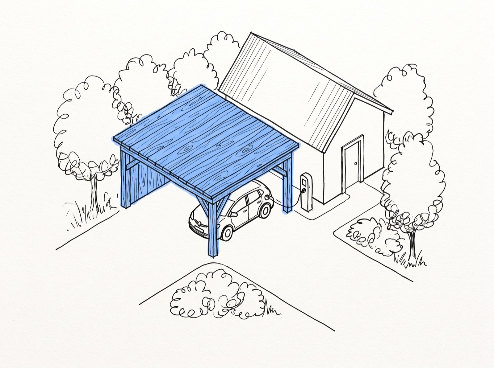 Dessin : carport