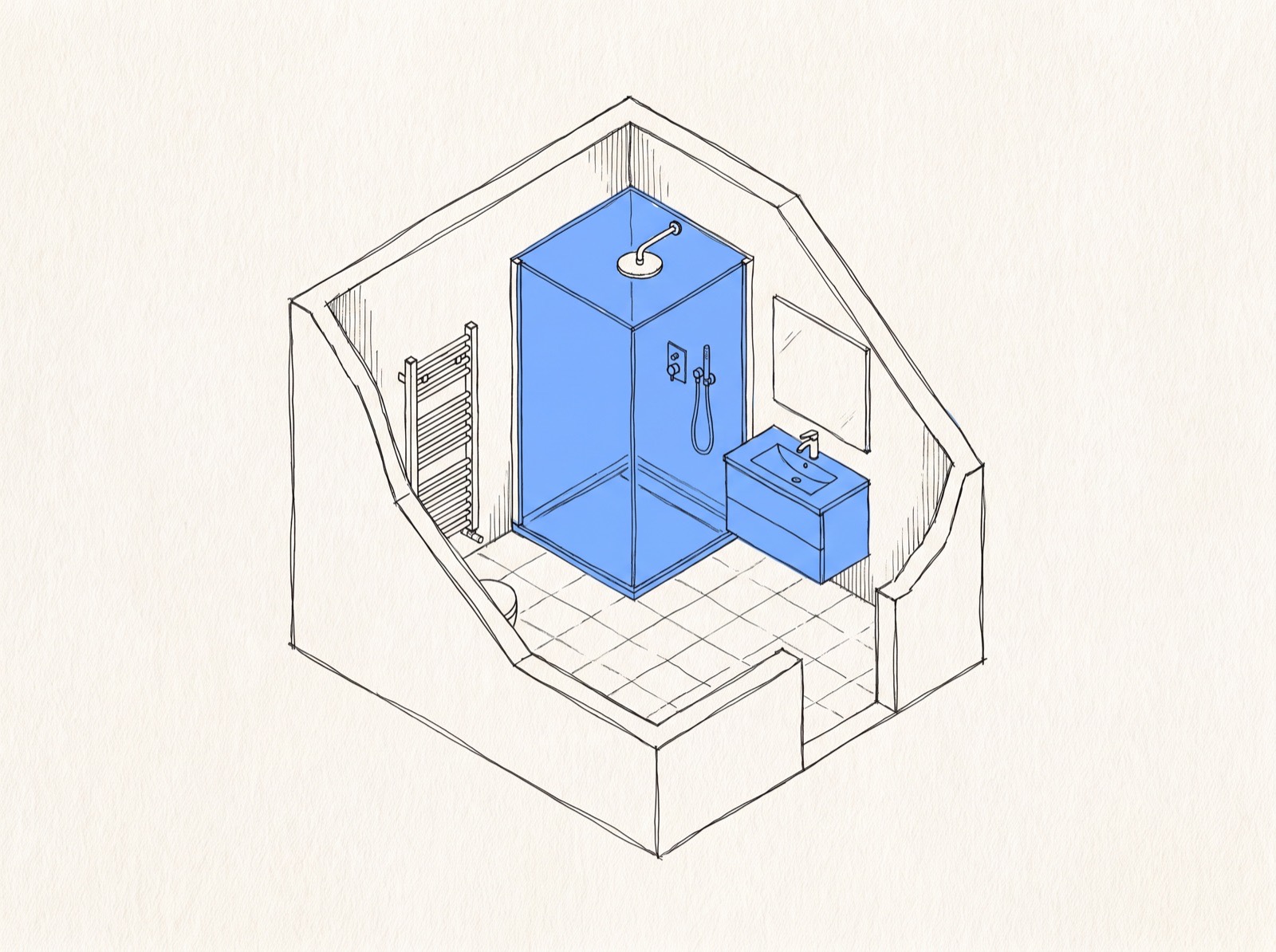 Dessin : salle de bain