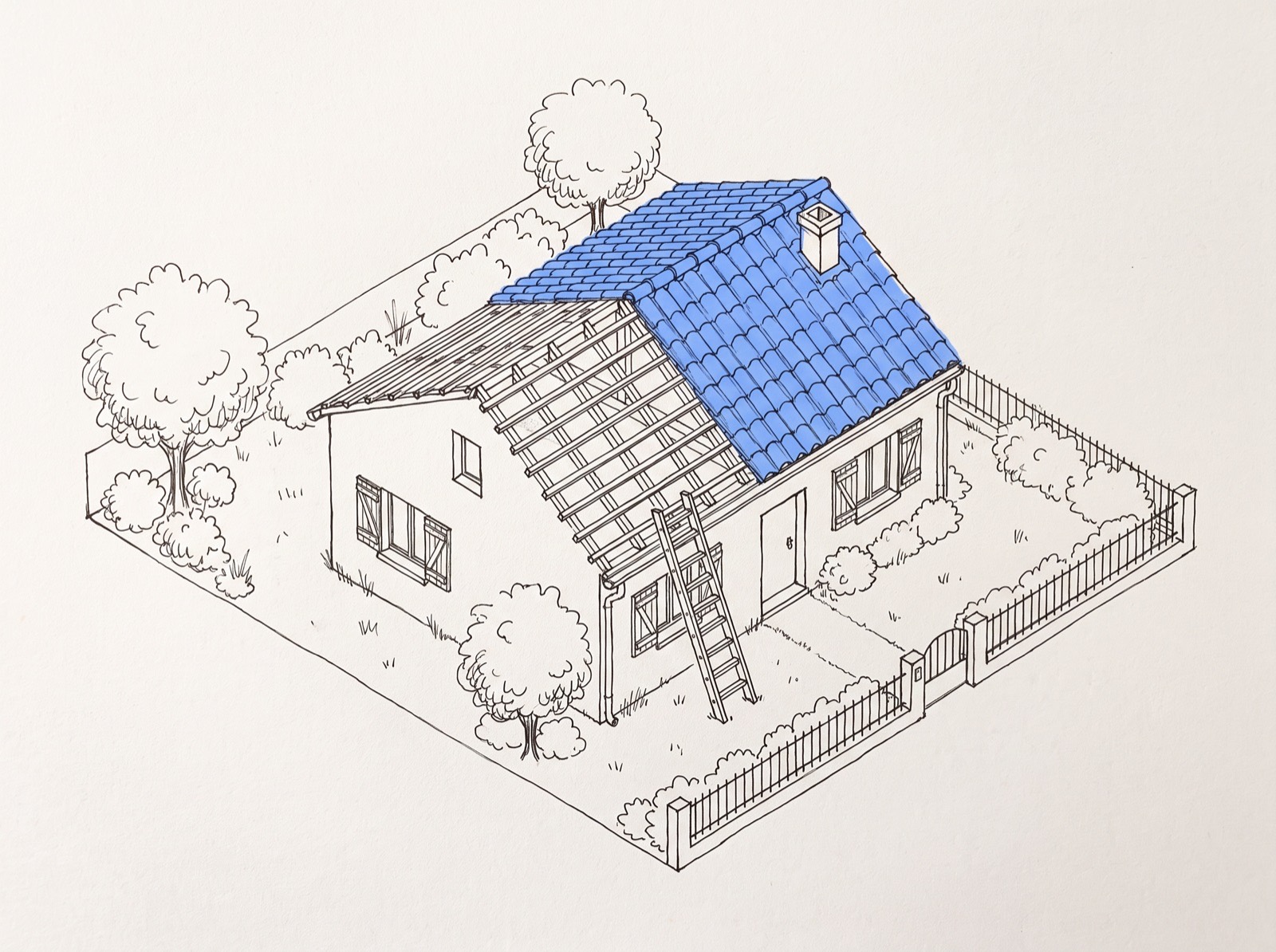 Dessin : toiture